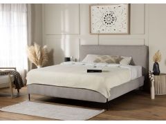 מיטה זוגית 190*140 ס"מ אפור/בז' דגם עדן