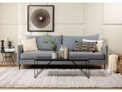 ספה תלת מושבית 240 ס"מ בד בגוון תכלת דגם שיילו