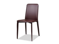 כסא פינת אוכל עור בגוון חום דגם ELY