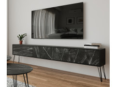 מזנון לסלון 1.8 מטר בעיצוב גרניט שחור