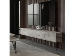 מזנון לסלון 2 מטר קולקציית שיש אפור