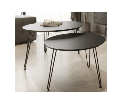 זוג שולחנות סלון קולקציית Black