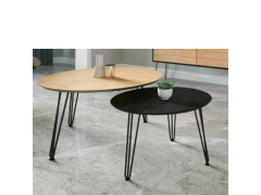 זוג שולחנות סלון קולקציית אלון משולב