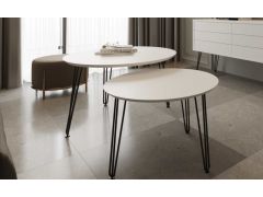 זוג שולחנות סלון קולקציית שלג