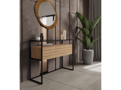 קונסולת כניסה מעוצבת דגם אלון טבעי