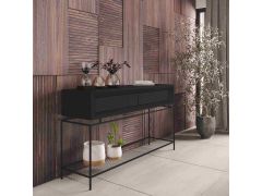 קונסולת כניסה מעוצבת דגם צדף גוון שחור