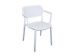 כסא אירוח עם ידיות דגם Nuta מבית Gaber גוון לבן