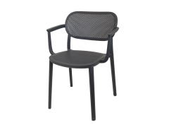 כסא אירוח עם ידיות דגם Nuta מבית Gaber גוון אפור