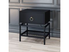 שידה לחדר השינה בעיצוב יוקרתי דגם אלמוג גוון שחור