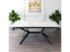 שולחן פינת אוכל מלבנית נפתחת דגם גלורי גרניט לבן