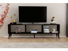 מזנון טלוויזיה רוחב 150 ס"מ דגם לונה בגוון שחור