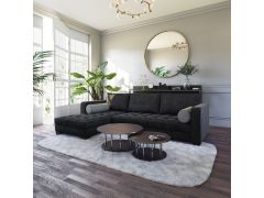 סלון פינתי דגם רום 2.90 Ram Design צבע שחור