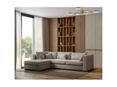 מערכת ישיבה פינתית דגם אינדיגו 2.70 Ram Design צבע חום בהיר