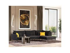 סלון פינתי דגם פרדייס 3 מטר Ram Design צבע שחור