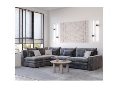 מערכת ישיבה פינתית דגם קלאסה Ram Design צבע אפור