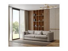 ספה תלת מושבית דגם ורד 2.20 מטר Ram Design צבע שמנת