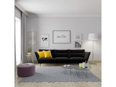 ספה תלת מושבית דגם עדן מבד סוואנה קטיפתי Ram Design צבע שחור