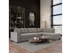 מערכת ישיבה פינתית מעוצבת מבד דגם ורונה Ram Design צבע אפור