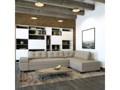 מערכת ישיבה פינתית עם ידית מתכווננת דגם סנסה Ram Design צבע חום בהיר