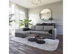 מערכת ישיבה פינתית דגם רום 2.70 Ram Design צבע אפור