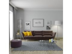 ספה תלת מושבית דגם עדן מבד סוואנה קטיפתי Ram Design צבע חום