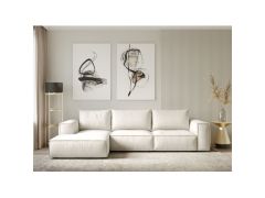 סלון פינתי דגם דובה Ram Design צבע שמנת