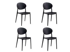 סט 4 כסאות לפינת אוכל דגם דובאי גוון שחור