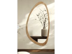 מראה אמורפית משולשת מסגרת עץ