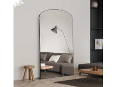 מראה חצי מעוגלת בצבע שחור