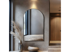 מראה חצי מעוגלת שחורה