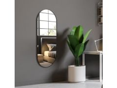 מראה אובאלית מעוצבת בגימור שחור