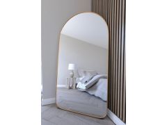 מראה חצי מעוגלת זהב