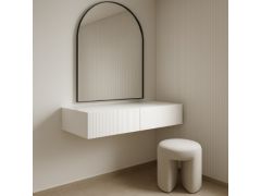 קונסולה מרחפת בצבע לבן דגם בור