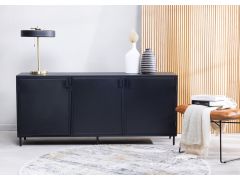 מזנון 160 ס"מ מתכת בגוון שחור דגם ארמור