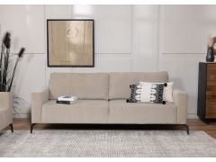 ספה תלת מושבית בד בגוון בז' דגם MAX