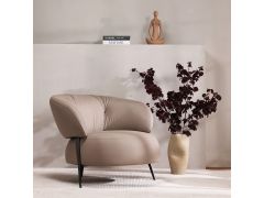 כורסא דמוי עור בגוון מוקה דגם קלאב