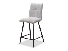 כסא בר בד בגוון אפור בהיר דגם קנולי