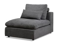 ספה/כורסא מודולרית ללא ידיות 94 ס"מ בגוון אפור כהה דגם אוליב