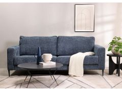 ספה תלת מושבית 220 ס"מ בד בגוון כחול דגם סקיילר