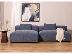 ספה פינתית שמאל 145*260 ס"מ בד בגוון כחול דגם פופ