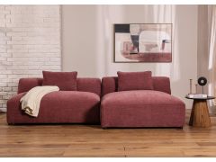 ספה פינתית ימין 145*260 ס"מ בד בגוון בורדו דגם פופ