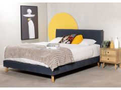 מיטה זוגית 200*160 ס"מ אפור כהה דגם DOMIRO