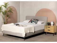 מיטה זוגית 200*160 ס"מ אפור בהיר דגם AMORE