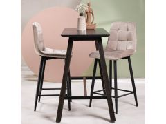 כסא בר בז' בד קטיפה דגם BLOKI