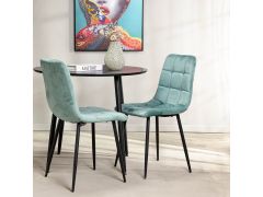 כסא פינת אוכל תורכיז בד קטיפה דגם BLOKI