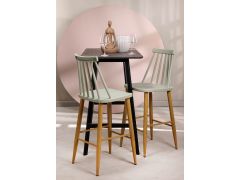 כסא בר פלסטיק ירוק משענת גב דגם ASTONO