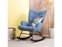 כורסת נדנדה בד בגוון כחול בהיר דגם NEWTON