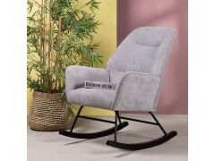 כורסת נדנדה בד בגוון אפור דגם FACTORY