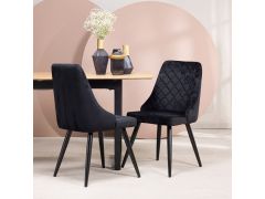 כסא פינת אוכל שחור מרופד דגם TOLLER