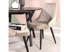 כסא פינת אוכל בז' מרופד דגם TOLLER